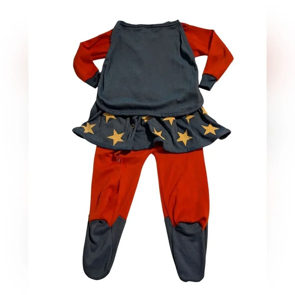 DC Comics 80s Vintage‎ Infant Wonder Woman Pajama Costume Cape